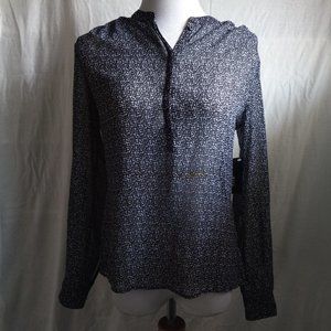 Black and White Long Sleeve Blouse Size XS